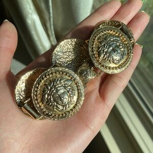 Versace Gold Chunky Circle Bracelet